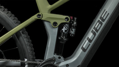 CUBE Mountainbike Elettrica Carbonio - STEREO HYBRID 140 HPC TM 750 - 2023 - flashgrey / olive